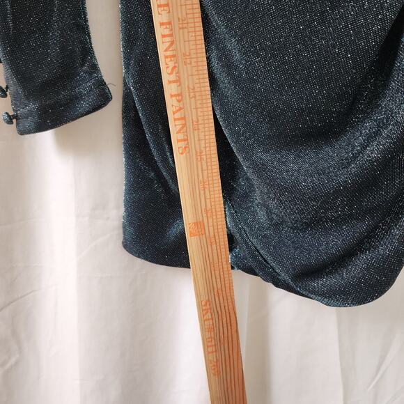 Choosy Women's S Metallic Long Sleeve One Shoulder Bodycon Dress NWT Cocktail - Picture 10 of 12